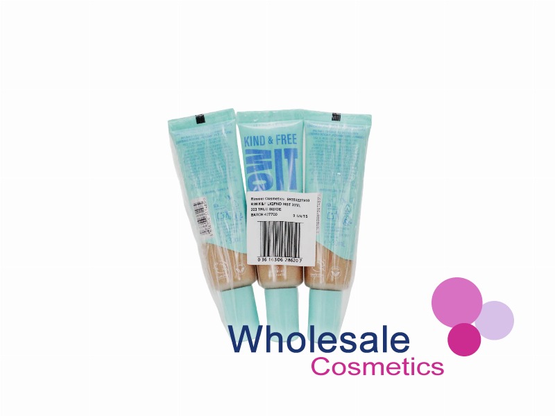 6 x Rimmel Kind And Free Glow It Up Moisturising Skin Tint 30ml - 203 TRUE BEIGE